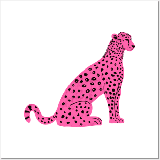 Pink Leopard Posters and Art